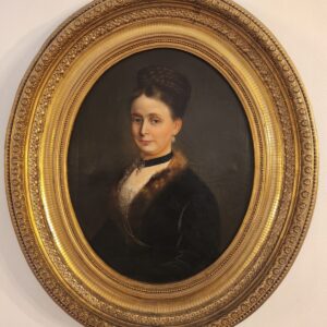 Ölgemalde,Öl,Leinwand,Biedermeier Damenbildnis Portrait, unsigniert,Groß,gerahmt