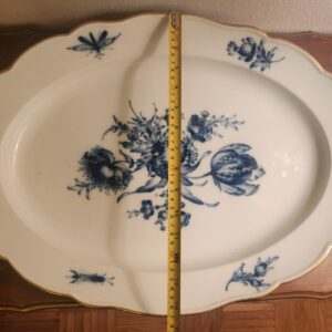 MEISSEN PORZELLAN Servierplatte Platte XXL 50cm,Blumenmuster Knaufzeit 1.Wahl